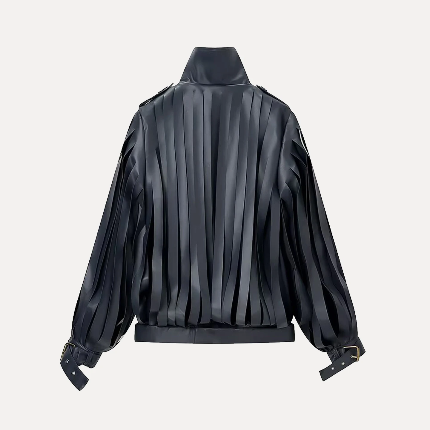 2025 inverno nova chegada feminino longo sve franjas lapela commute versátil high-end sentir casaco ele europeu sle couro...