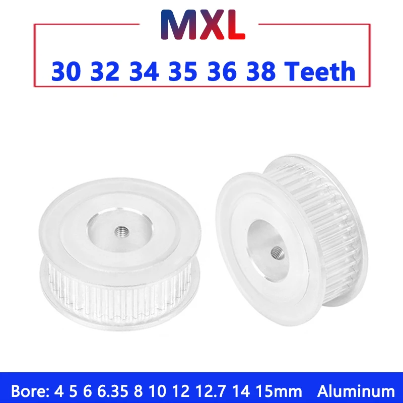 

1pc MXL Aluminum Timing Pulley 30 32 34 35 36 38 Teeth Drive Synchronous Wheel for Belt Width 6mm 10mm Bore 4 5 6 6.35 8-15mm