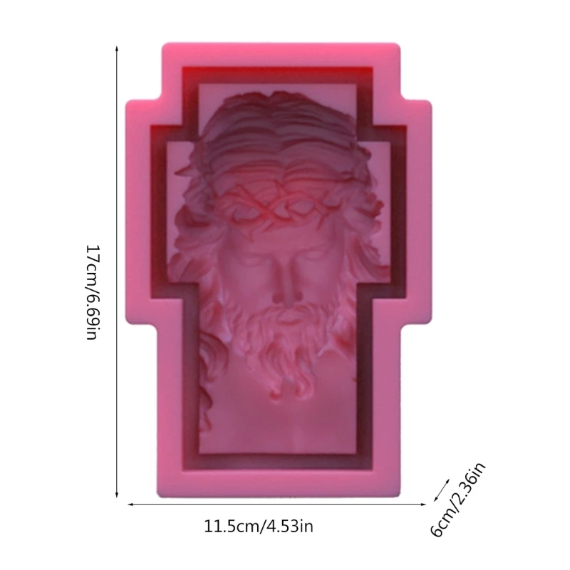 Man Head Statue Mold Resin Epoxy Crafts DIY Ornament Jewelry Candles Making Tool