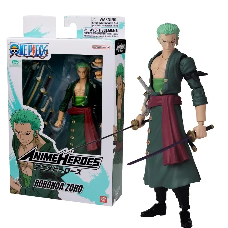 Bandai Original One Piece Anime Figure Monkey D Luffy Roronoa Zoro Portgas D Ace Action Figure Toys for Kids Gift Collectible