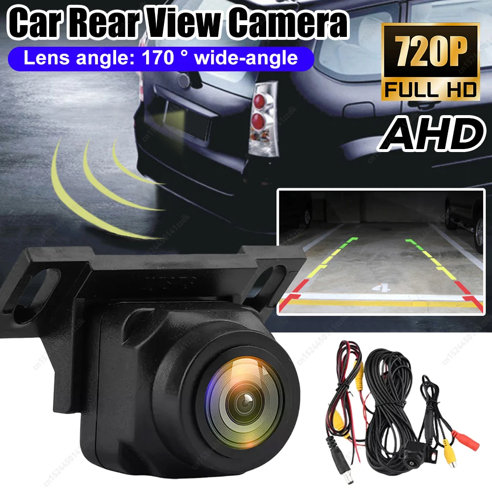 Kamera Mundur Mobil Anti-Interferensi 1080P, Kamera Pandang Belakang dengan Lensa 170 Derajat, Penglihatan Malam, Dapat Disesuaikan, Kamera Mundur Kendaraan Kecil
