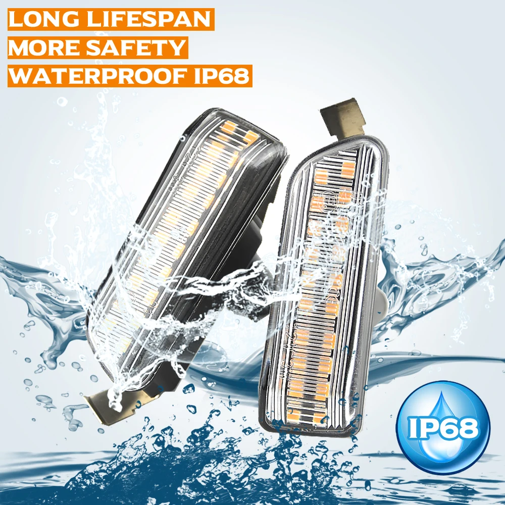 

2002-2009 For Audi A8 / A8L / S8 mk2 (D3/4E) Quattro LED Dynamic Side Marker Light Turn Signal Light Sequential Blinker Lamps