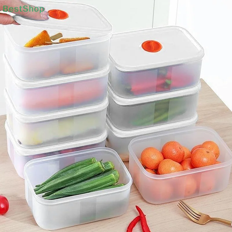 صناديق تخزين المواد الغذائية للثلاجة، أدوات تخزين المطبخ الأساسية للحفاظ على الطعام الطازج #3