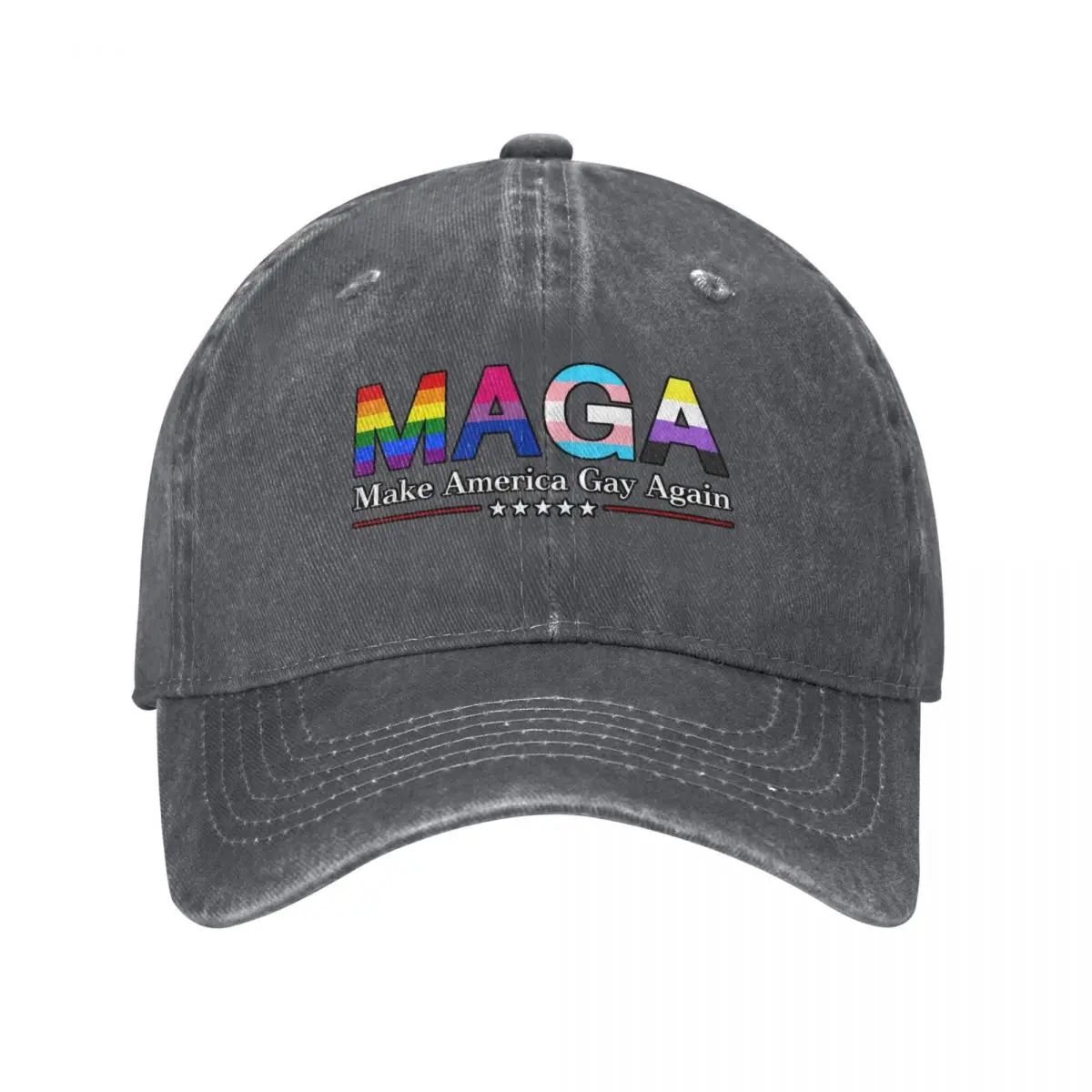 

MAGA: Make America Gay Again w/ Black Outline Baseball Cap Vintage hiking hat Men Luxury Brand Women's