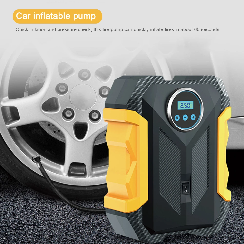 

150PSI Portable Car Inflator Pump with LED Light Bicycle Air Compressor Digital Display Electric Air Pump for Car Tires