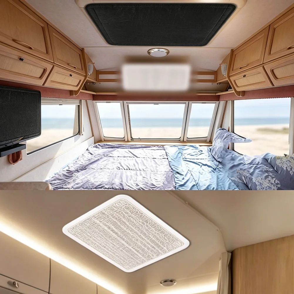 Sunroof Insulation Pad for RVs and For Camping Vehicles 41x41cm Aluminum Film Layer Heat Reduction and UV Shielding