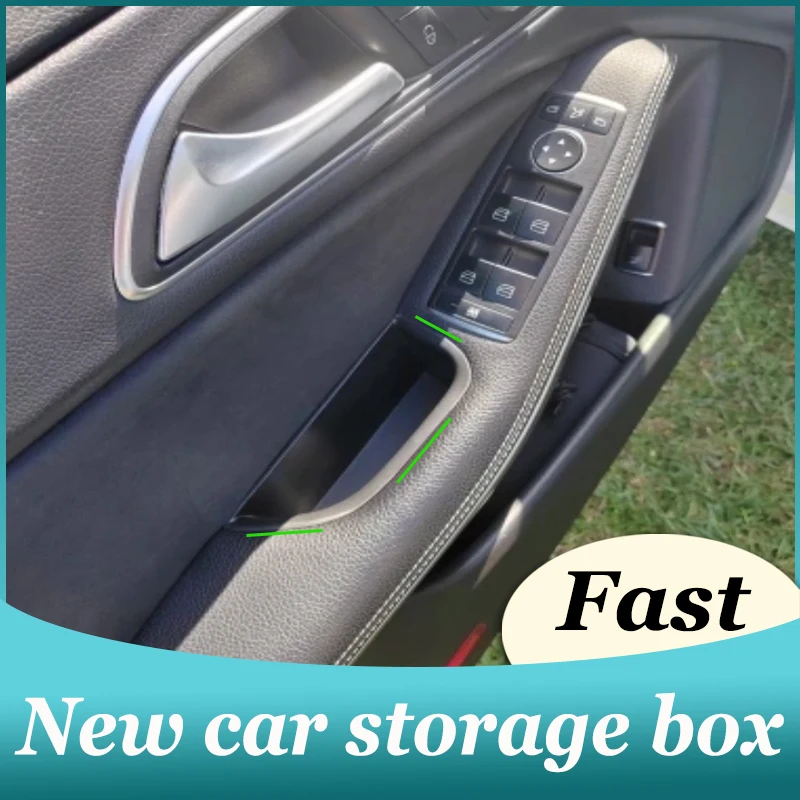 For Mercedes-Benz A CLA GLA Class W176 X156 C117 X117Car Door Handle Storage Box Phone Container Glove Tray Armrest Handle