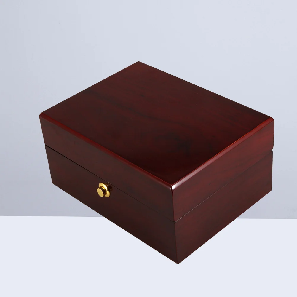 

Watch Case Holder Organizer Premium Wood Storage Box Jewelry Bracelet Storage Gift Case Single Grid( Red)