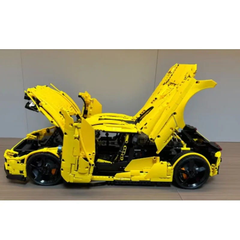 MOC-161672 Nieuwe Cc850 Rode Supercar Splitsing Bouwstenen 3702 Bouwstenen Onderdelen Kinderen Verjaardag Speelgoed Geschenken