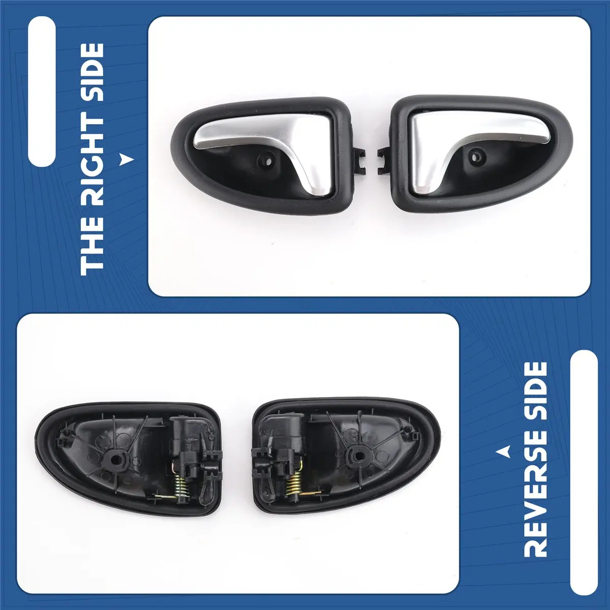 #52N Interior Door Handles for Renault Clio II 2 Megane Scenic Trafic Back,For Renault Clio II,(ABS)