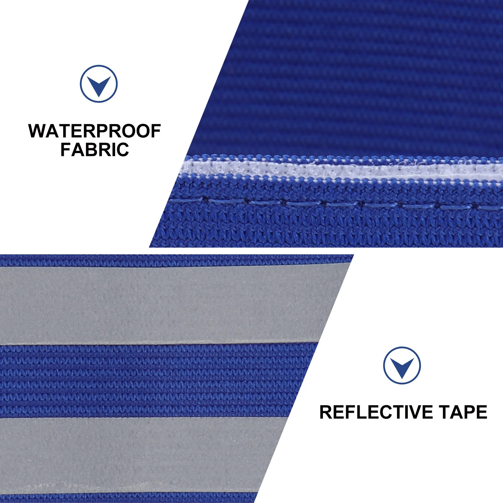 زوج من الملحقات الرياضية العاكسة ذات الشريط المطاطي الأزرق وحزام الأمان عالي الوضوح للمشي والجري وركوب الدراجات #1