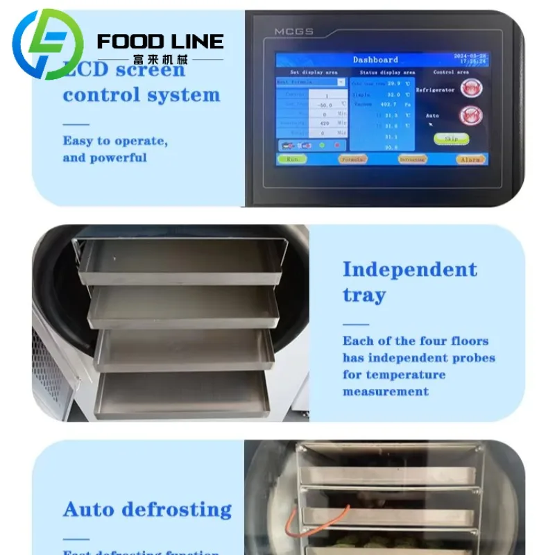 مجفف التجميد الصناعي منخفض الضوضاء معدات تجفيف منزلية صغيرة آلة تجميد للحلوى والفواكه والخضروات #4
