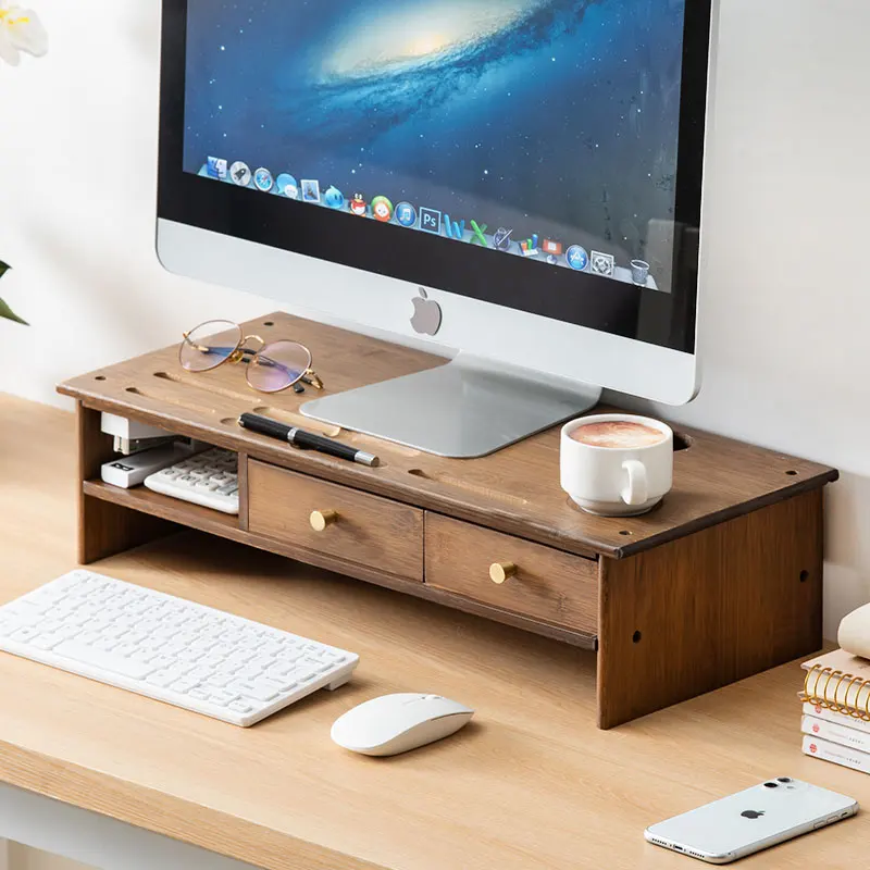 Computer Monitor Stand Riser with Storage Desktop Organizer Desk Shelf Ergonomic for Laptop Screen Office Desk Accessories