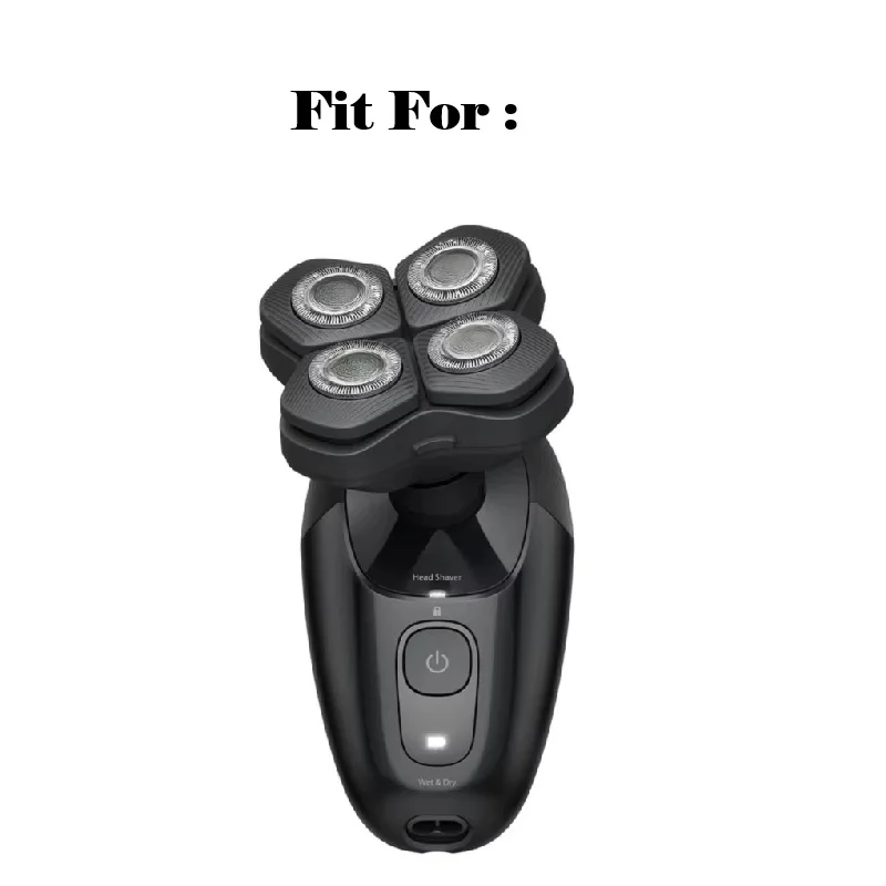 4D Head Shaver Replacement blade Fit for Philips Norelco Head Shaver Pro HS5980, HS7980, HS9980 (Black/1 Pack)