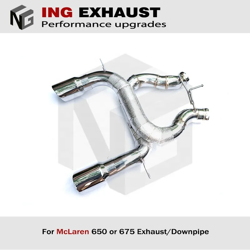 ING car high-pitched Voice with Valve controller SS304 Catback Exhaust For Mclaren 650 2014+ 650S or 675 3.8T