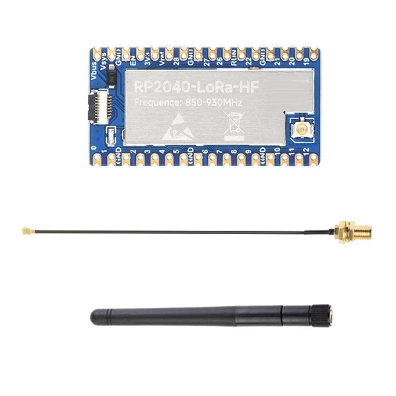 RP2040-Lora HF Development Board+Antenna Accessories Parts SX1262 850-930Mhz Development Board Supports GFSK Lora