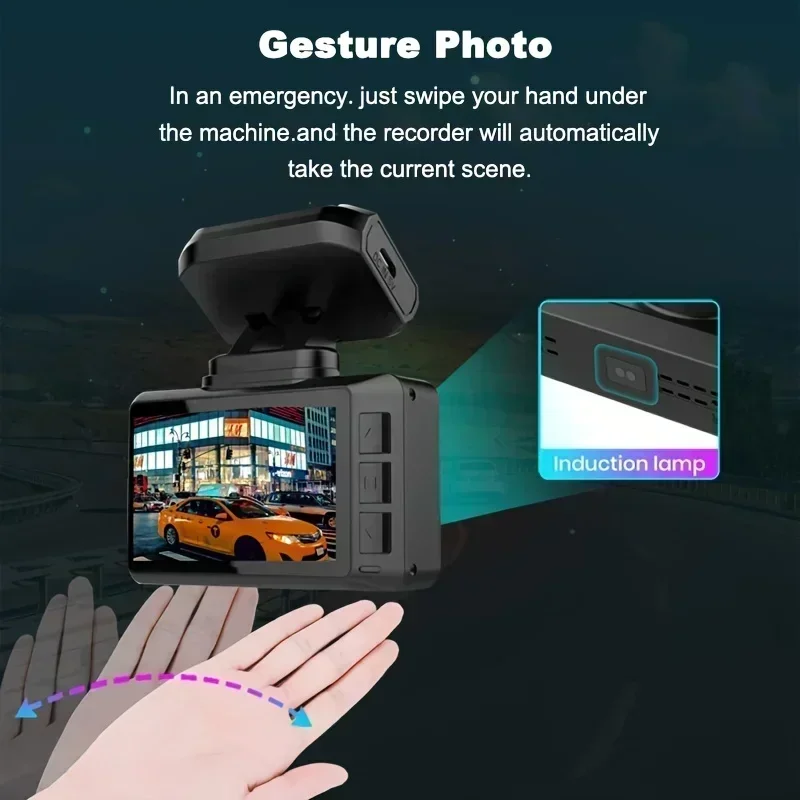 Dash Cam Dual Lens 4K Recording camera Car DVR Built-In GPS WiFi Night Vision Video Recorder Support 24H Parking car accessories