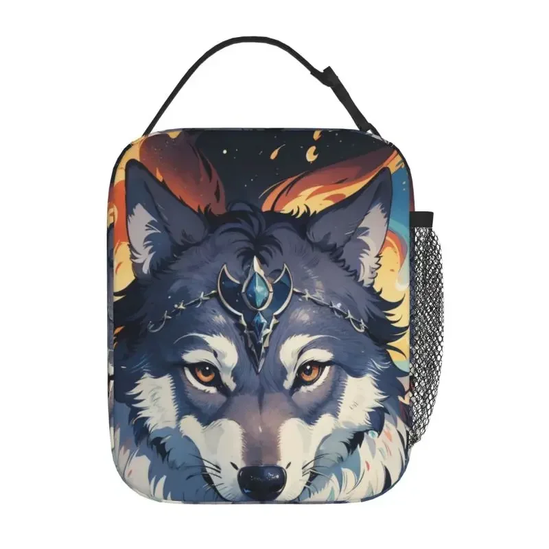 wolf Fierce animal lunch bag Female Male Office Student bento Storage Insulated bag thickened insulated bento bag