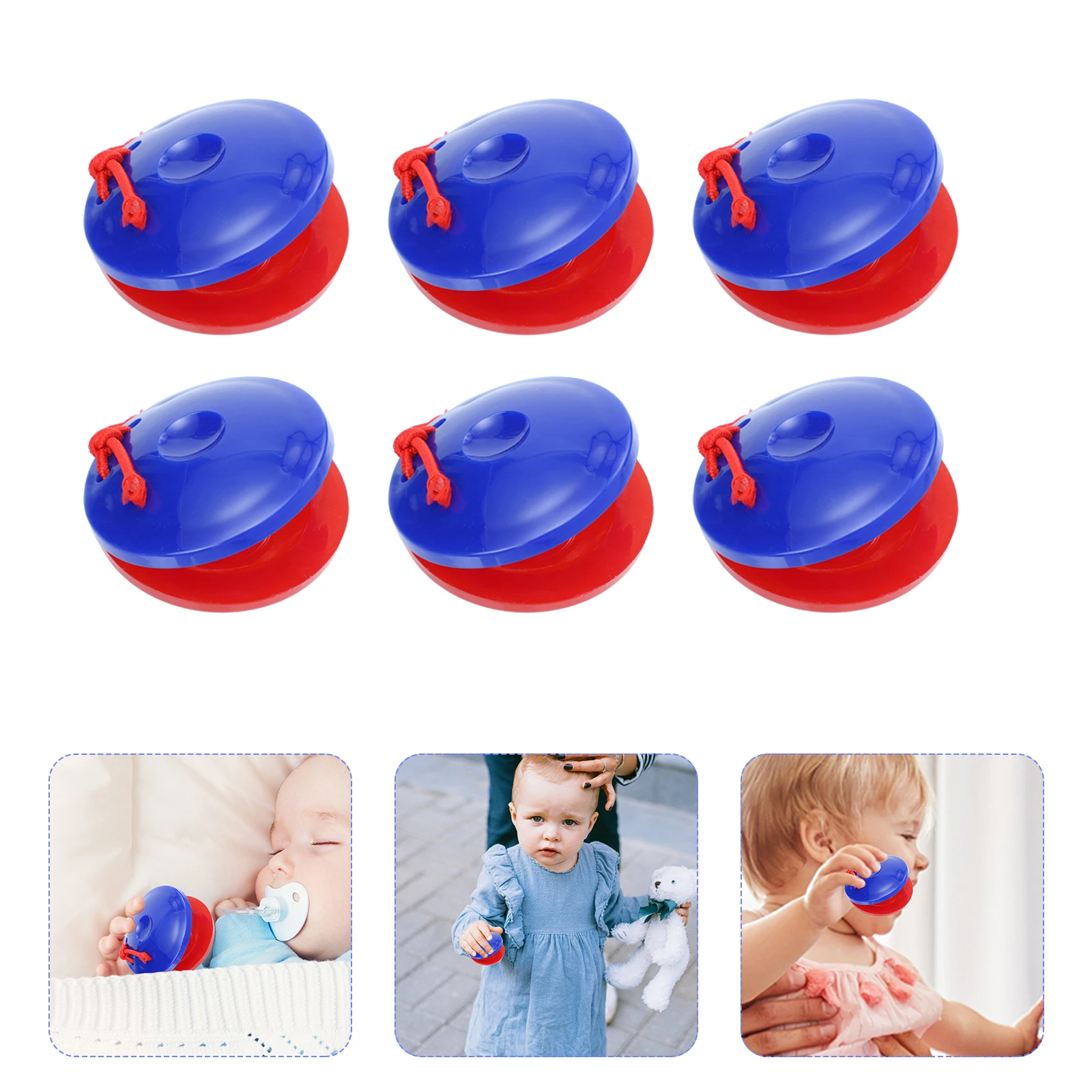 Tablero de baile redondo para niños, castañuela, juguetes de percusión, instrumentos musicales educativos, tamaño pequeño, desarrollo del ritmo, 10 Uds.