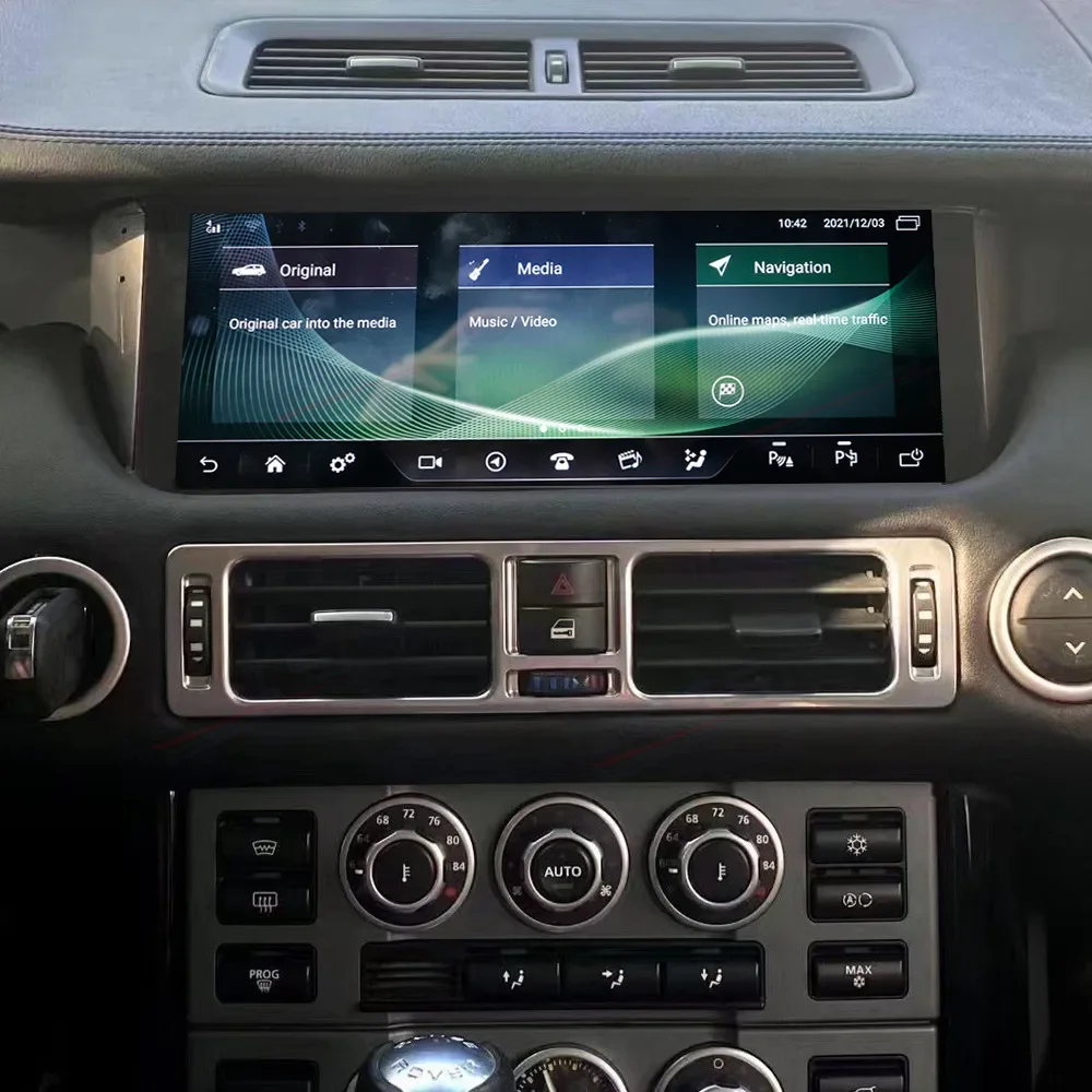 สำหรับรถยนต์แลนด์โรเวอร์ รุ่น V8 L322 ปี 2002-2012 เครื่องเล่นมัลติมีเดียระบบแอนดรอยด์ พร้อมระบบนำทาง GPS วิดีโอ รองรับ Wireless CarPlay และ Auto Carplay ระบบสเตอริโอในรถยนต์