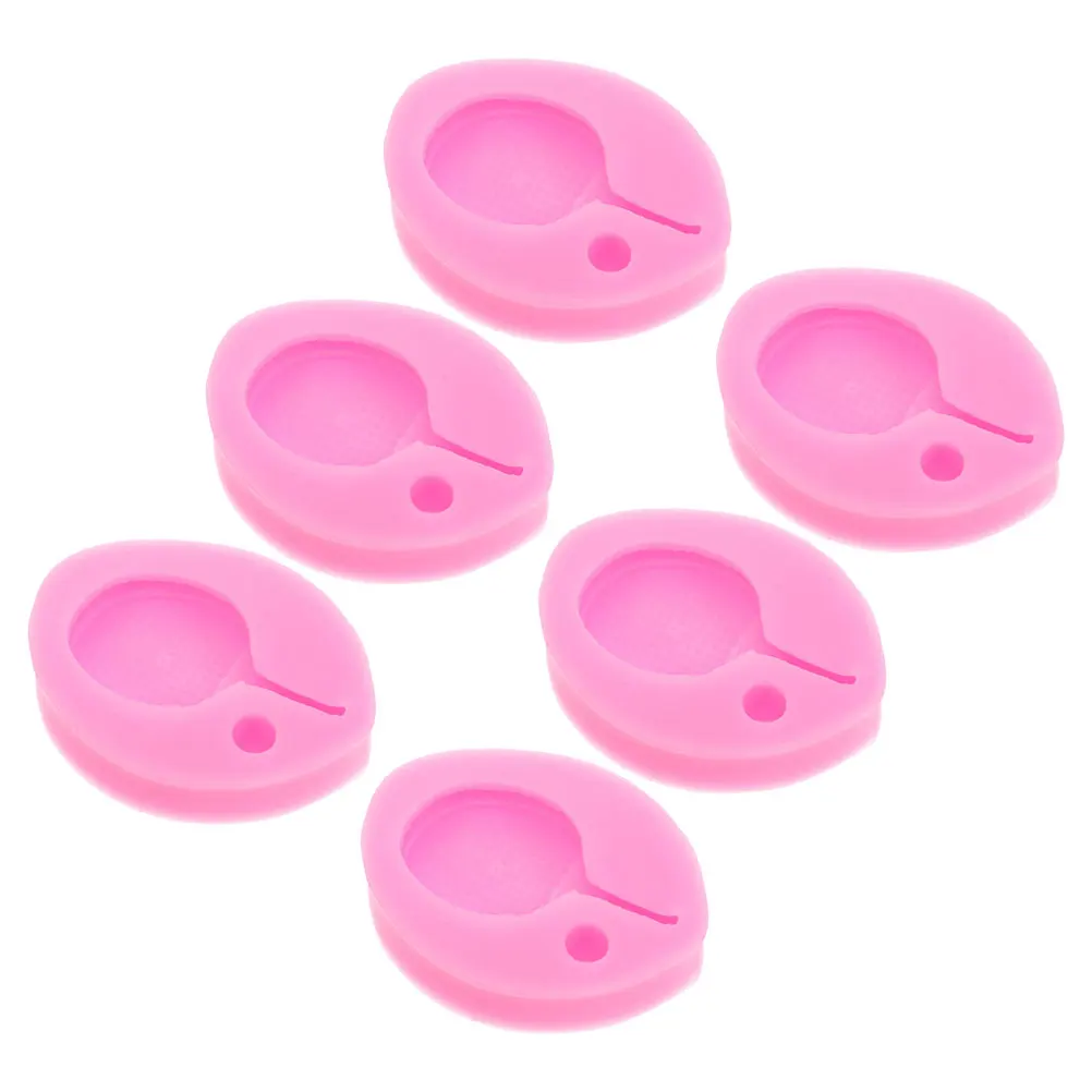 

6 Pcs Table Tennis Styling Mold Chocolate Candy Molds Silicone Shapes Biscuit Cake Dessert