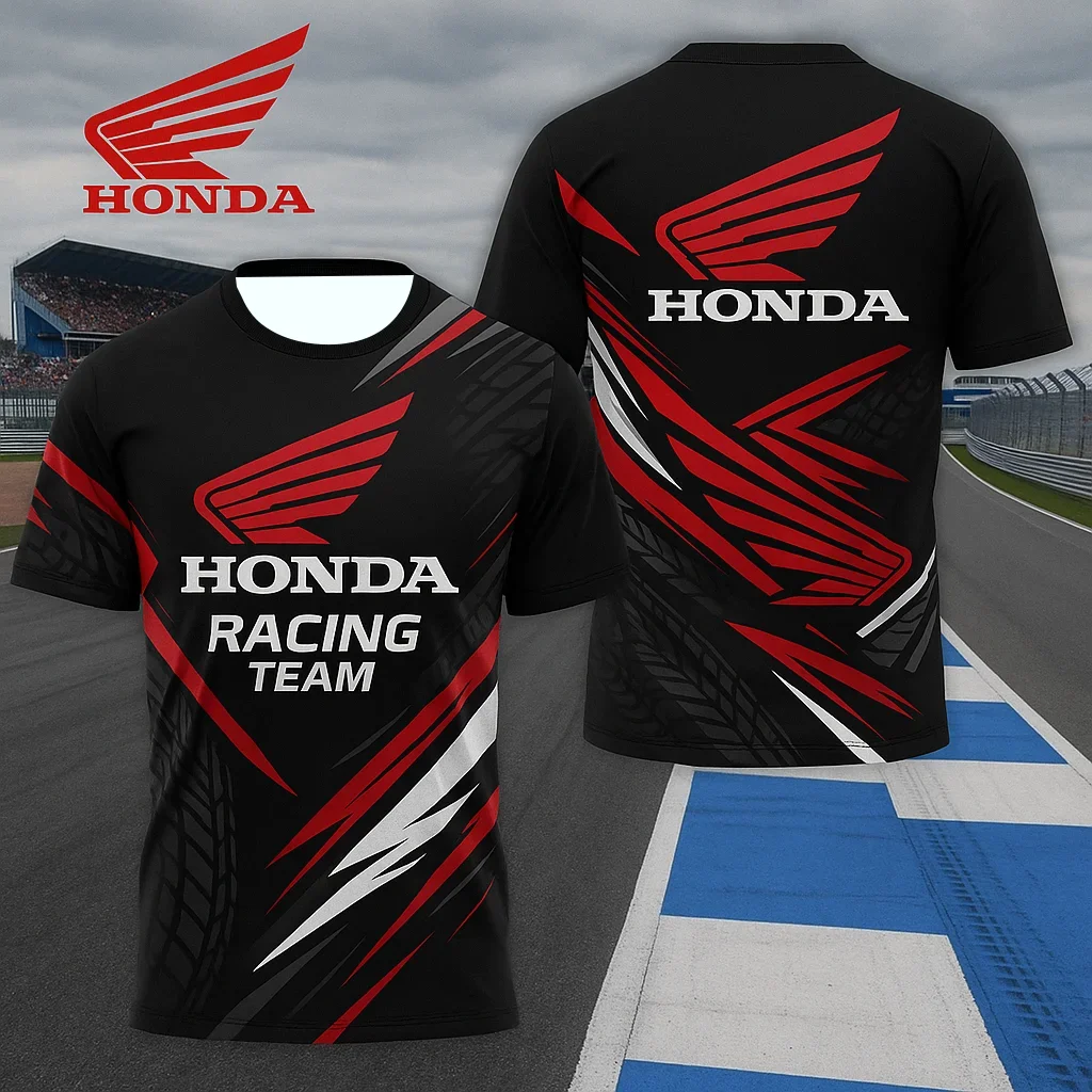

Honda Mens Oversized Motorcycle Riding Jersey Breathable Quick Dry Mesh Summer City Cycling Motorcycling Tee Shirt