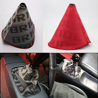 JDM BRIDE High Quality Hyper Fabric Gear Shift Knob Boot Racing Shifter Cover for Universal Car With Red Stitching