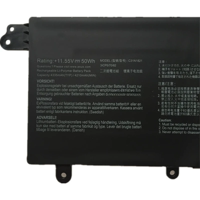 NEW C31N1821 Laptop Battery for ASUS ZenBook S13 UX392 UX392F UX392FN  UX392FA  UX392FN-XS71 Bateria 11.55V 50Wh