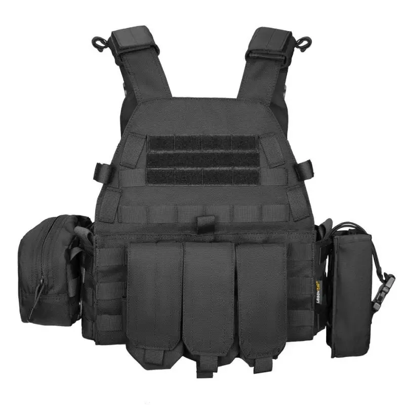 LeisonTac Quick Release Tactical Military Vest Airsoft Hunting Vest Men's Reinforced Plate Vest Fitness Weight Vest