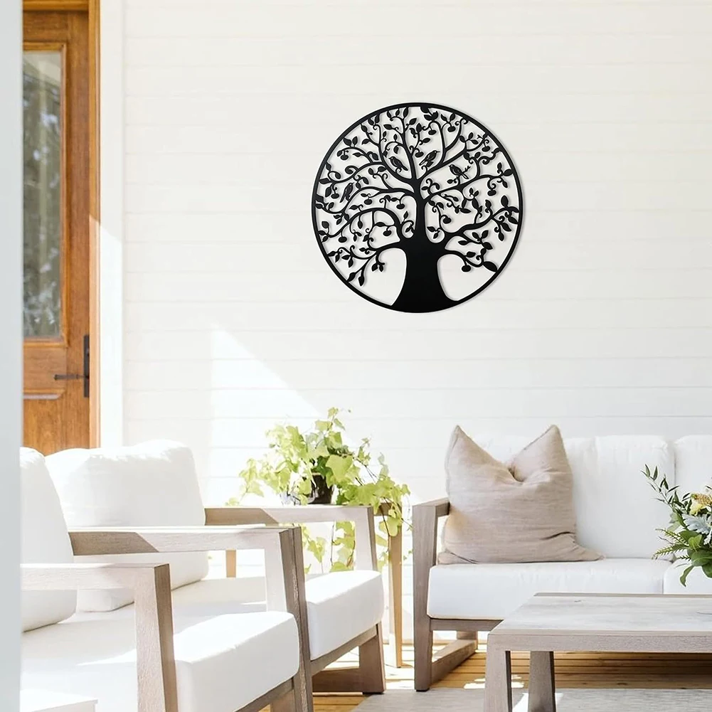 

Nautical Compass Wall Art Metal Hanging Money Tree Decor Creative Minimalist Iron Craft for Indoor Outdoor