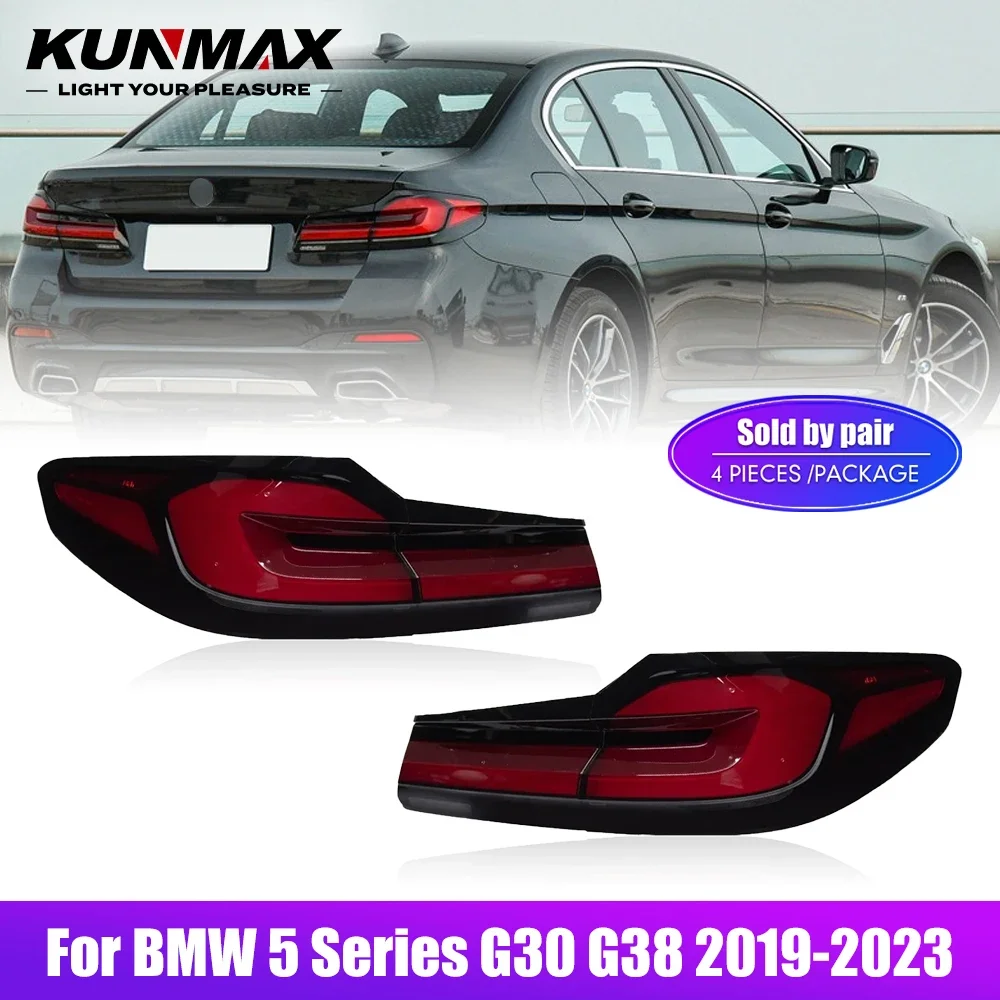 

Светодиодные задние фонари для BMW 5 серии G30 G38 2019-2023, задние фонари с тормозом, задним ходом, противотуманные фары, указатель поворота