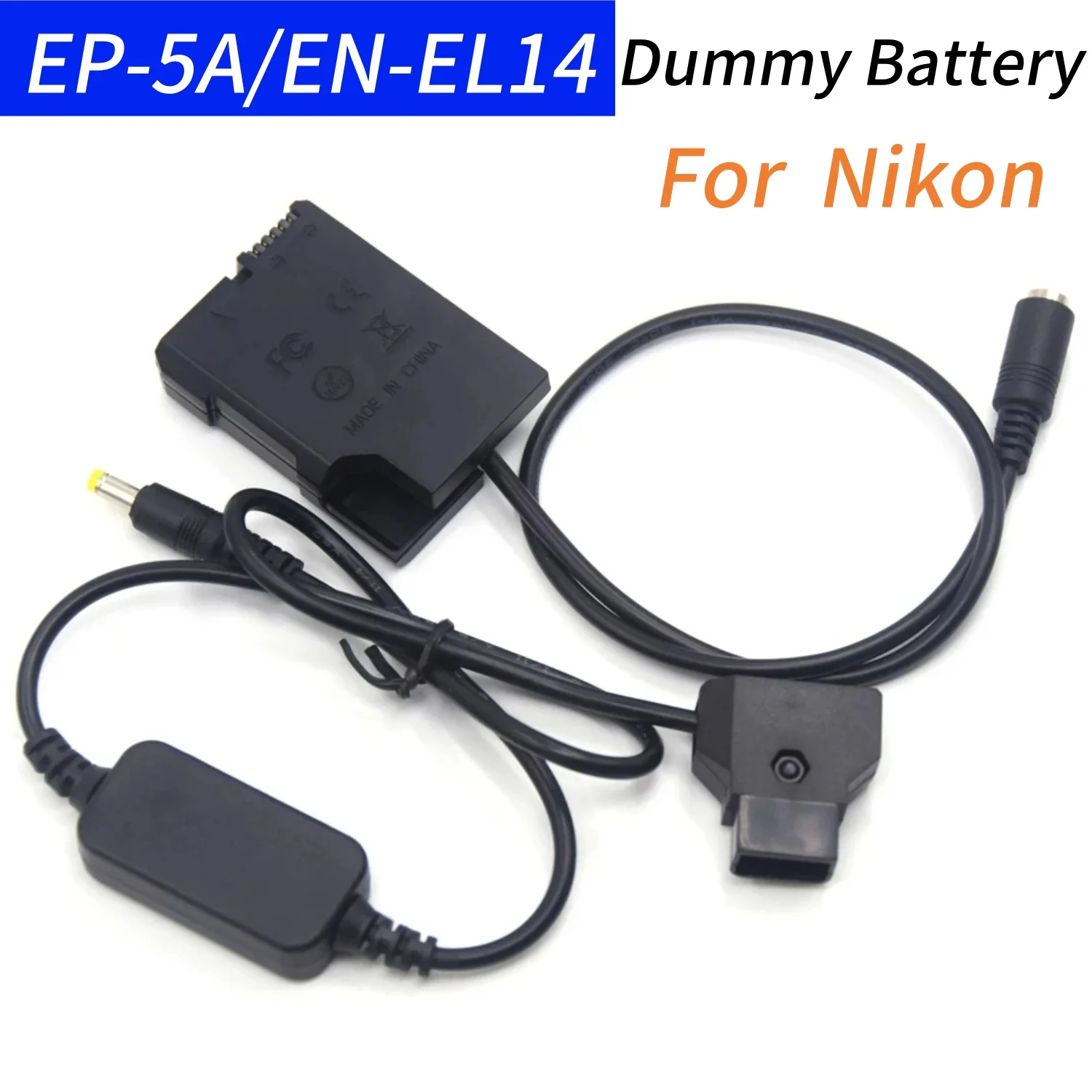 

EP-5A DC Coupler EN-EL14 EL14A Dummy Battery D-TAP Adapter Cable for Nikon P7000 P7800 D5500 D5600 D3200 D3300 D5100 D5200 D5300