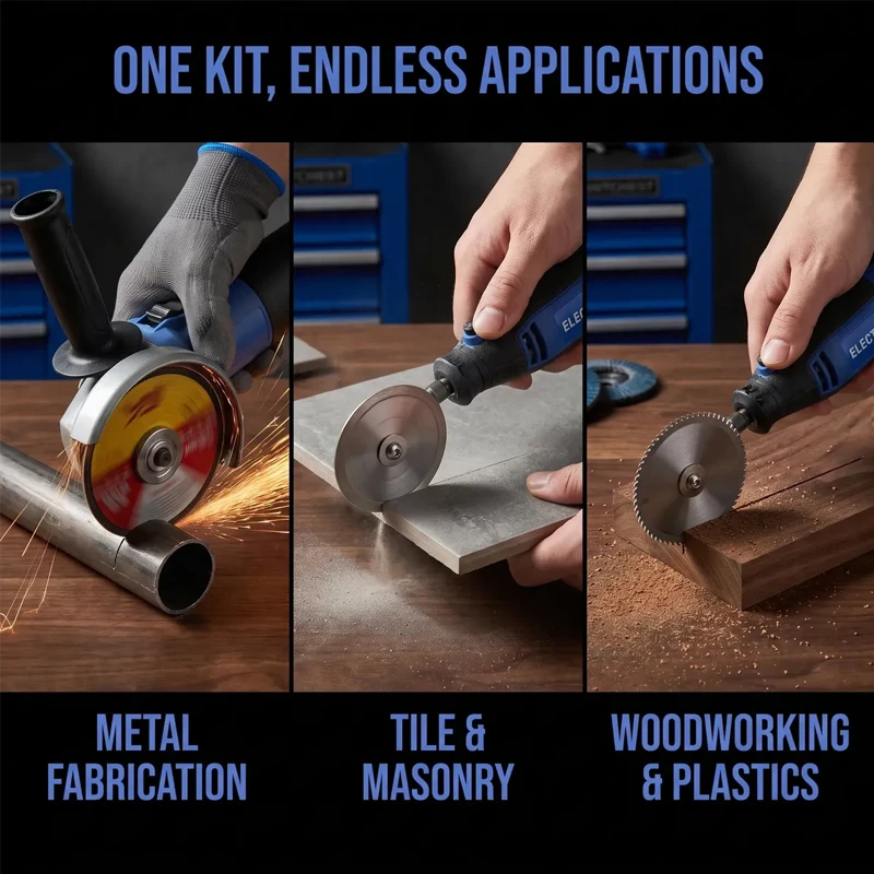 5-piece set of 75mm cutting blades, circular saw blades, grinding wheel blades, iron blades, angle grinder accessories