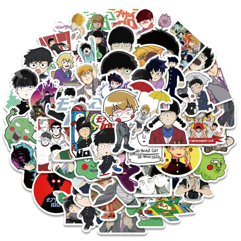 52/30/10PCS Kageyama Shige Popular Anime Peripheral Stickers Suitcases Mobile Tablet Skateboard Cups DIY Waterproof Stickers