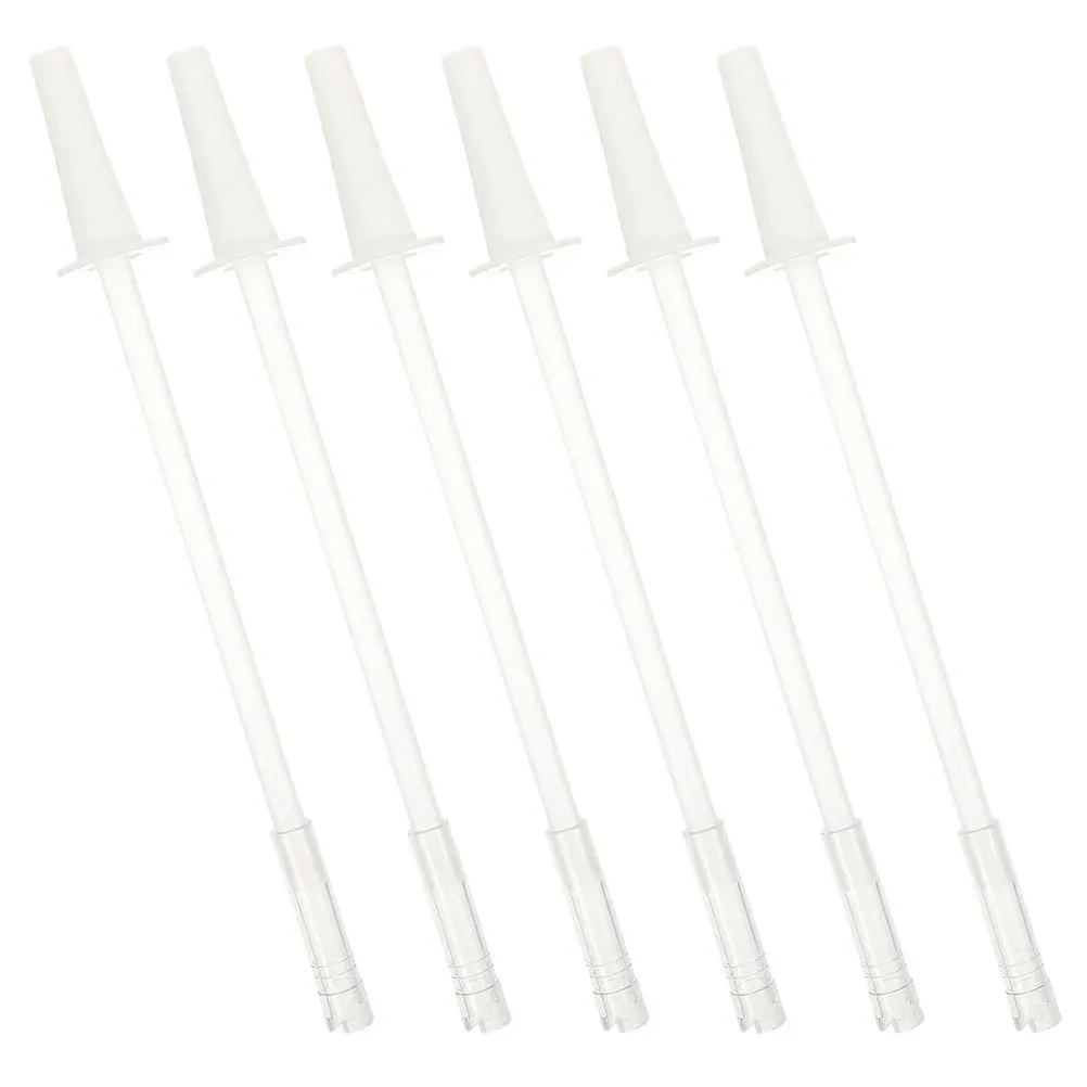 

6Sets Water Cup Straw Reusable Silicone Detachable Washable Multi-Function Water Bottle Straw Household Camping Sport Bottle