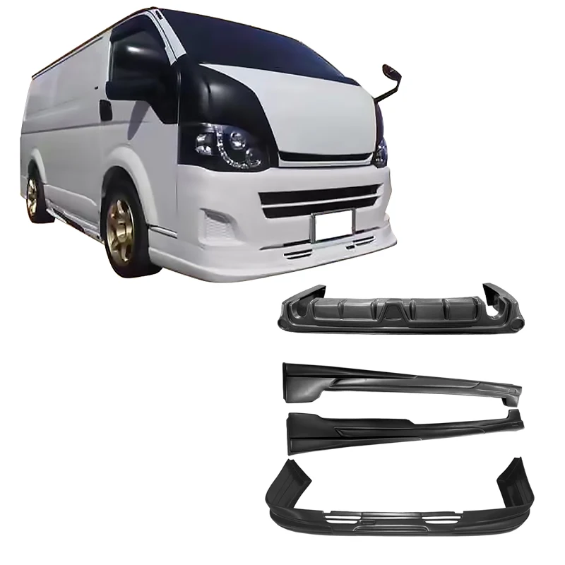 

For TOYOTA HIACE 2011-2013 Front Lip Rear Lip Side Skirts ABS Plastic Car Bumper Car Bodykit Auto Parts Diffuser Splitter