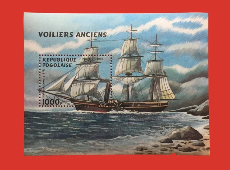 1Sheet New Tonga Post Stamp 1999 Beach Scene Galleon Souvenir Sheet Stamps MNH