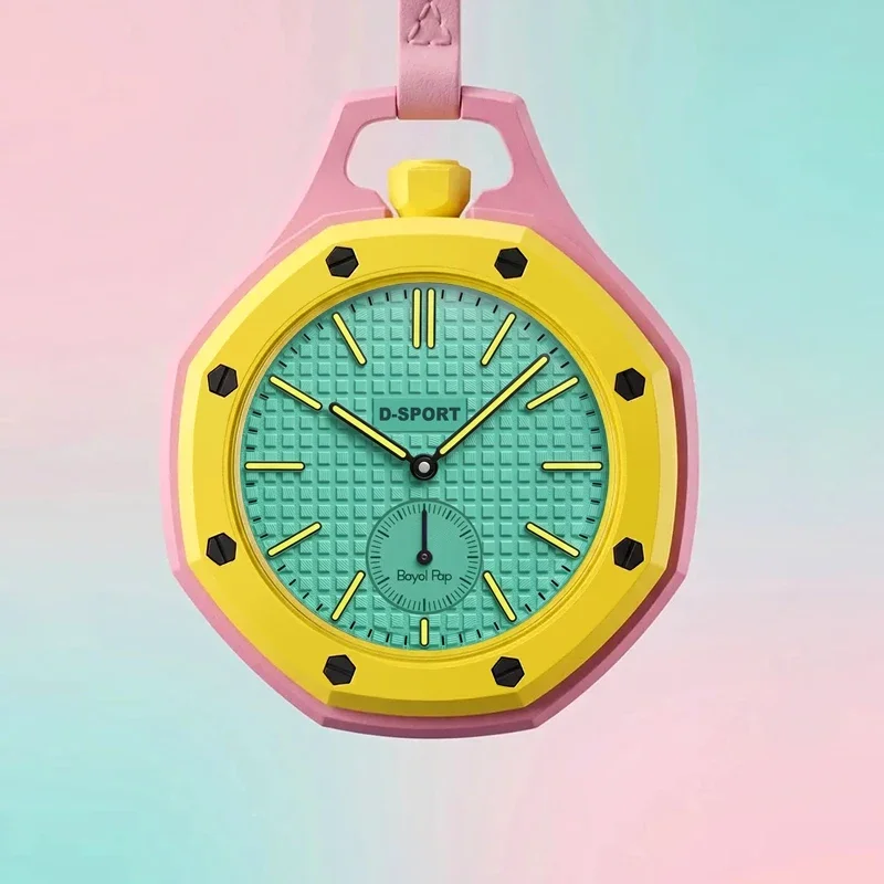 New Octagon Quartz Pocket Watch Hot Stylish Pendant Watch With Lanyard Fashion Hanging Necklace Watch Men Women Decor Clock