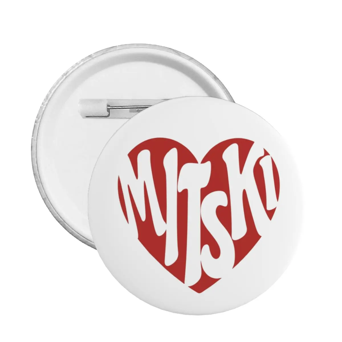 Customize Singer Songwriter Mitski Red Heart Button Pin for Hats Badges Brooch Pinback Gift