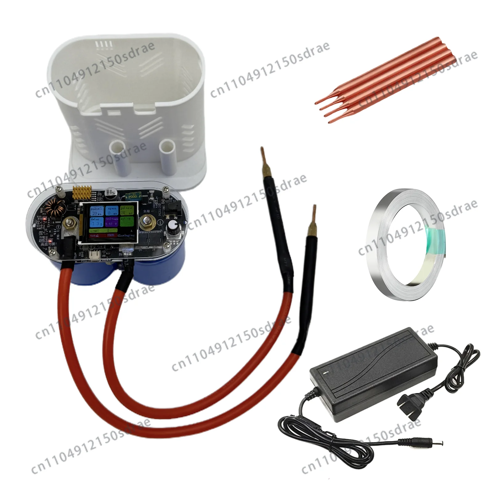 14kw 2400A high current double super capacitor spot welding machine | 6V intelligent digital display lithium battery welding