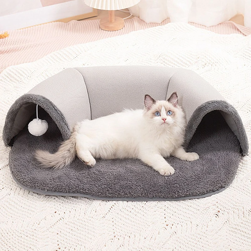 

Funny U-Shape Cozy Cat Tunnel With Ball Soft Comfortable Kitten Playing Sleeping Resting Cat Toys Interactive Pet Accessory