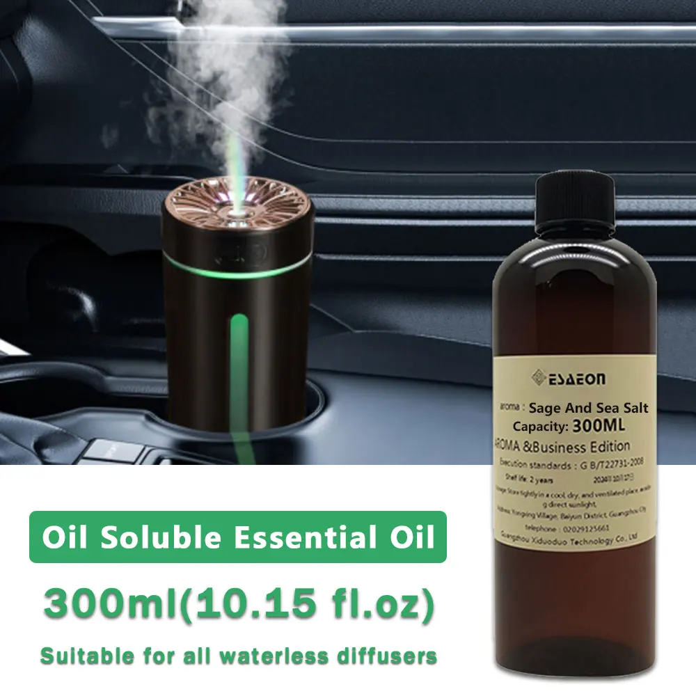 ESAEON 300ml (10.15 fl.oz) Sage And Sea Salt/Sheraton Essential Oil - Diffuser Supplement Liquid, Diffuser Replenish Perfume Oil