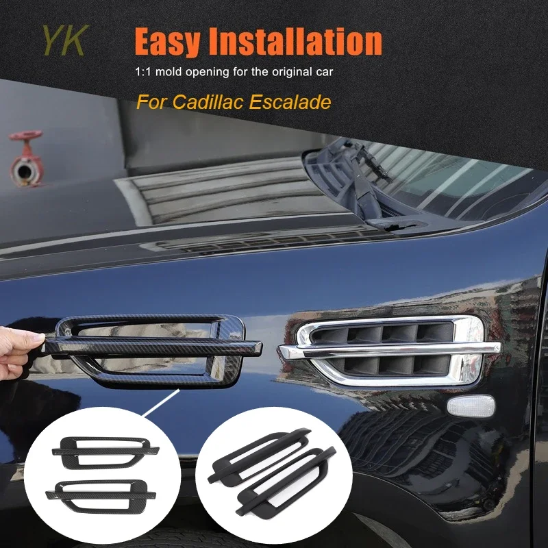 

Подходит для Cadillac Escalade 2007-2014 года, декоративная рамка с листовой панелью, аксессуары из АБС-пластика, наружные аксессуары для автомобиля, боковое крыло, накладка на впуске кузова