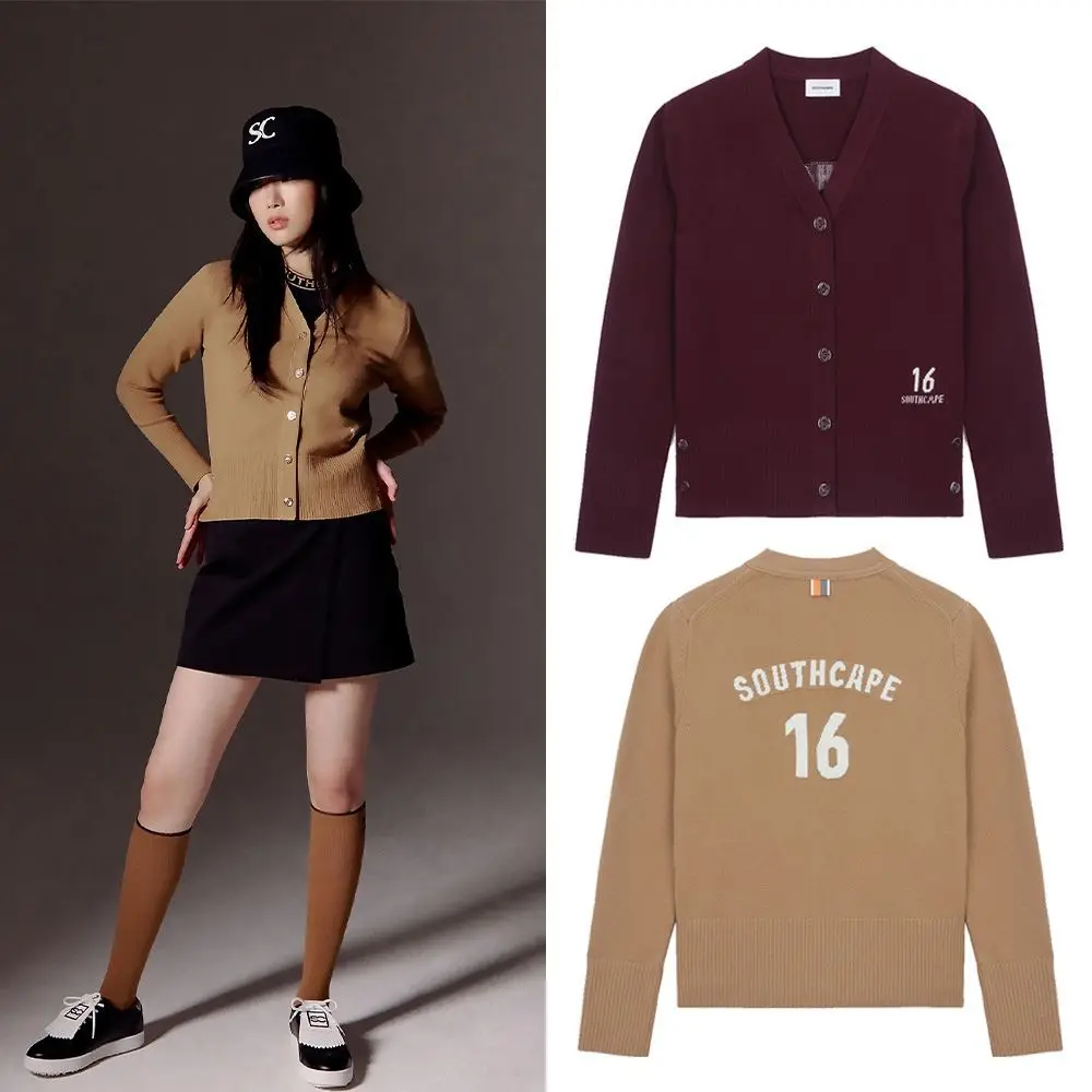 

Women's New Golf Wear: Premium V-Neck Cardigan Jacket - Versatile and Stylish