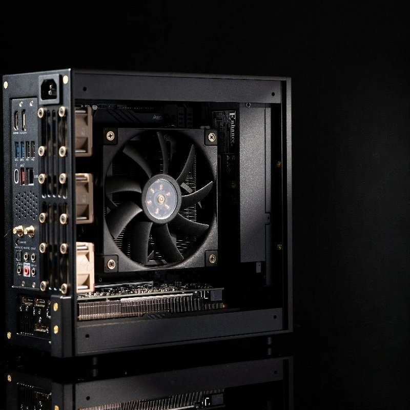 LP-P6 Mini ITX Chassis Full Aluminum CNC Machined Knife Card Case Support 1U Power Supply 4060LP Compact Desktop Computer Case