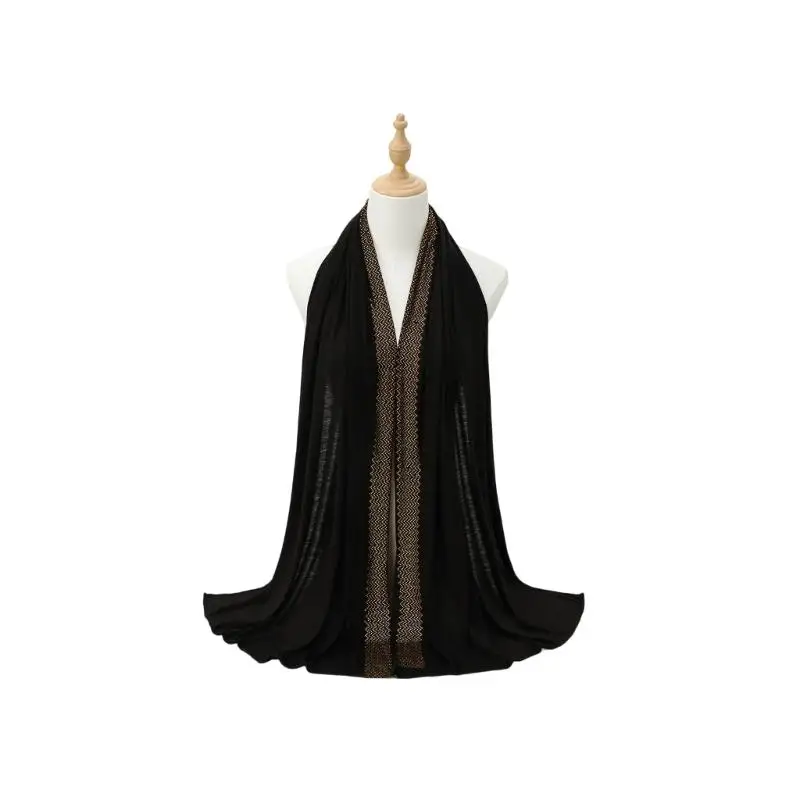 

A52E Дышащий хлопковый шарф Длинный дизайн Шейный платок для женщин Мягкий удобный