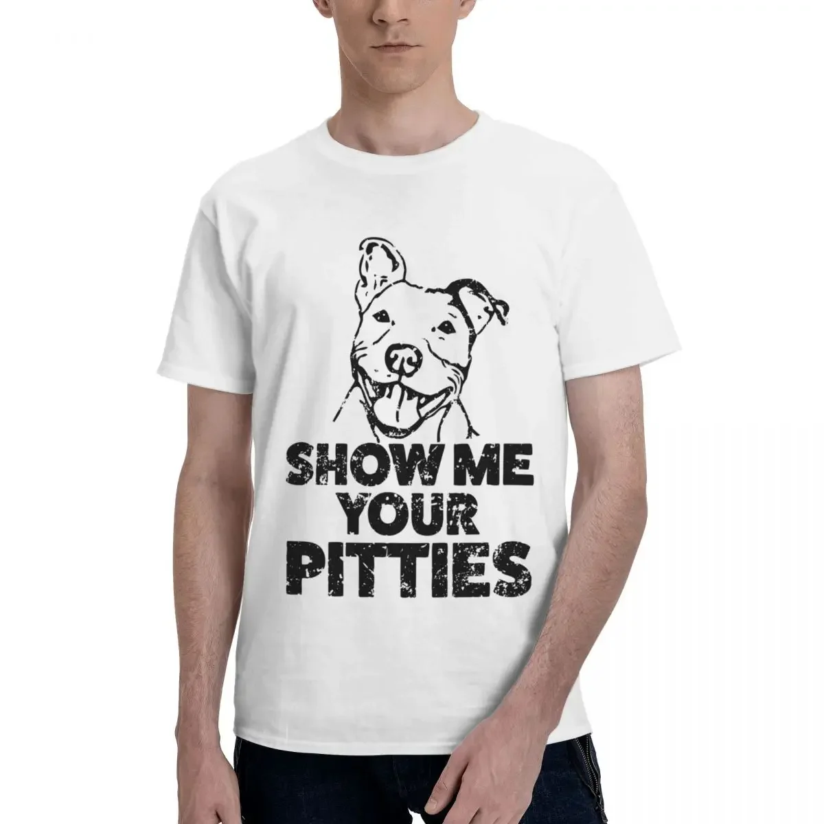 Pitbull Show Your Pitties Funny Pitbull T Shirt Gifts Men Women Tshirt Anime Graphic T-shirts for Men Clothing Women Tees