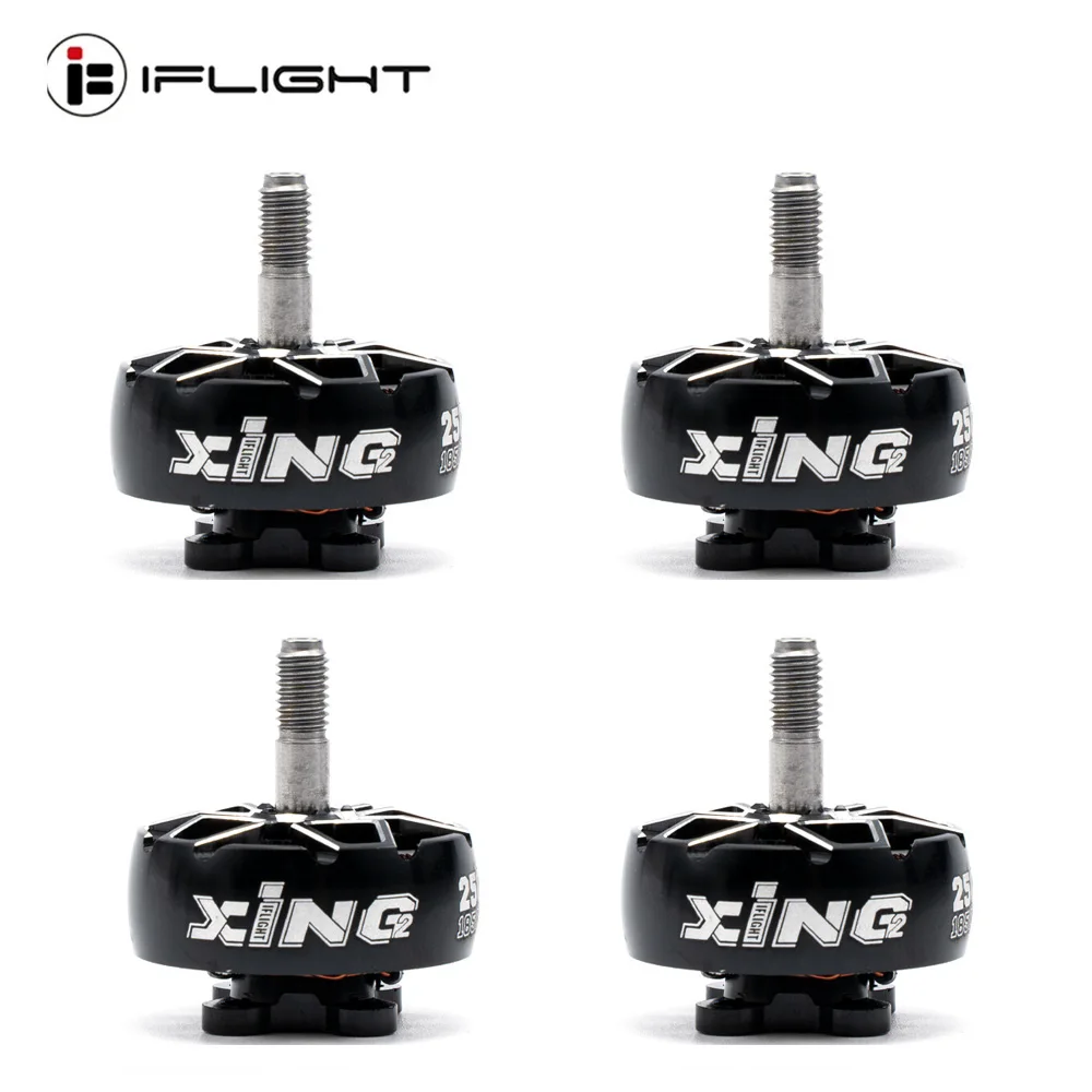 

IFlight XING2 2506 1500KV/1850KV Бесщеточный двигатель с валом из титанового сплава 5 мм, совместимый 5-6-дюймовый пропеллер для RC FPV Racing Drone