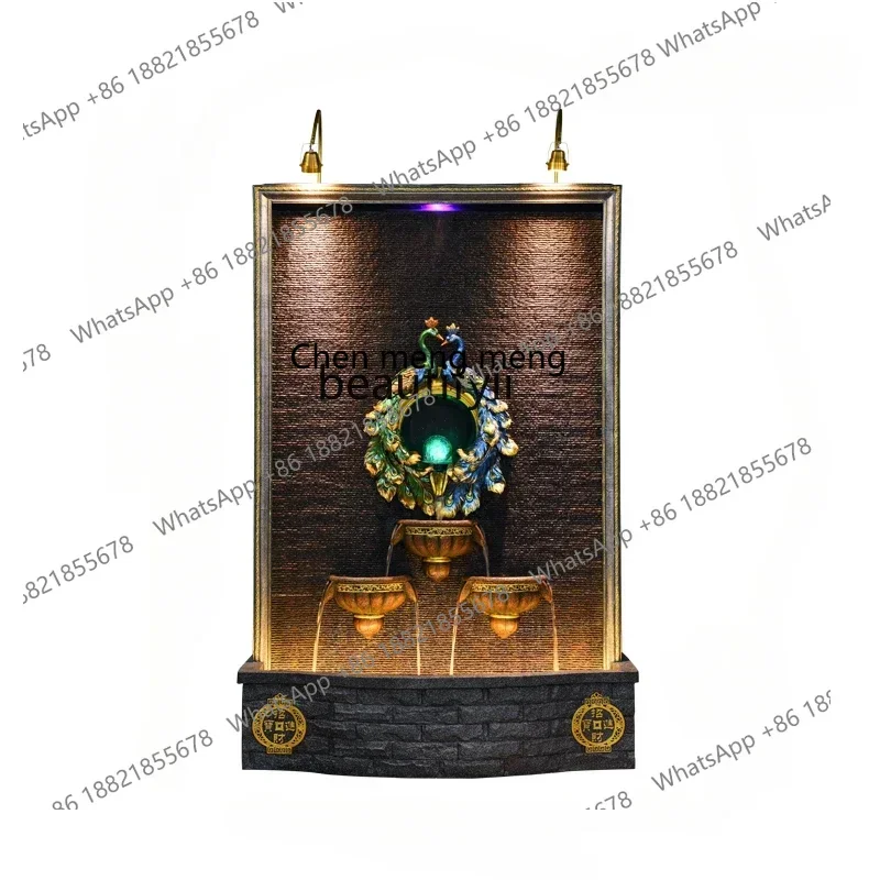 

D178 Y Peacock water fountain rockery water curtain wall fish pond balcony garden courtyard villa garden landscape ornaments