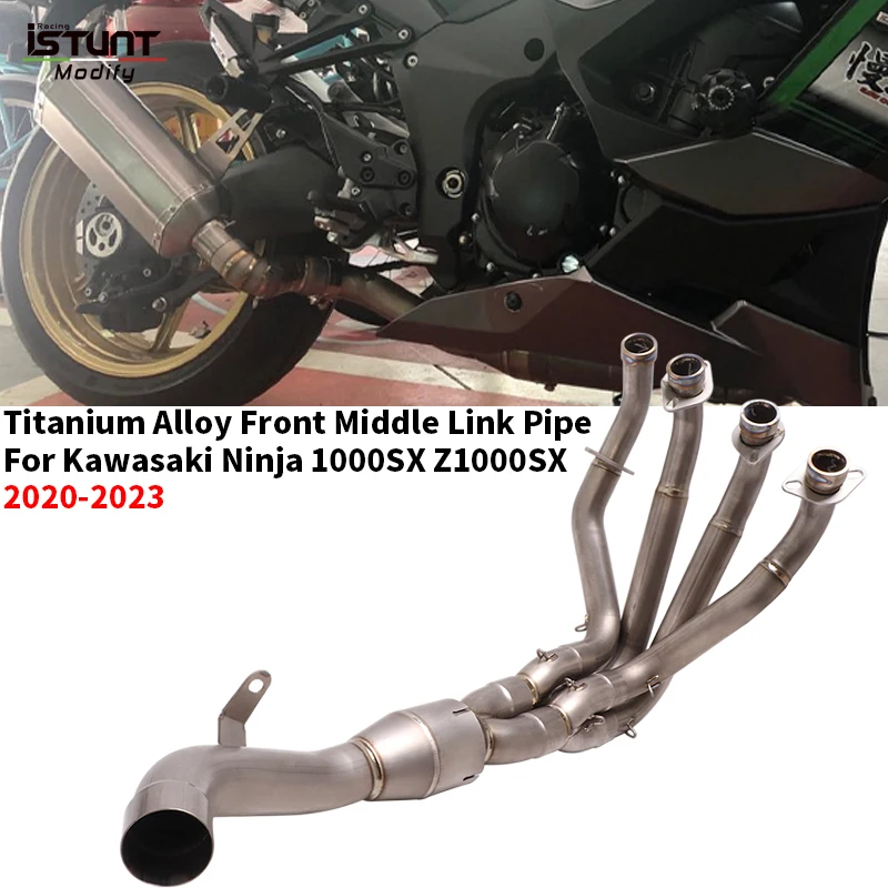 For KAWASAKI Z1000SX Ninja1000SX Z1000 SX 2020-2023 Motorcycle Exhaust Systems Titanium Alloy Front Middle Link Pipe Escape Moto